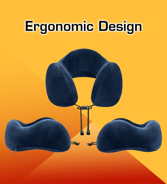 Memory Foam Neck Pillow Comfortable Raised Back Neck Rest Travel Pillo