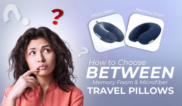 Memory Foam and Microfiber Travel Pillows