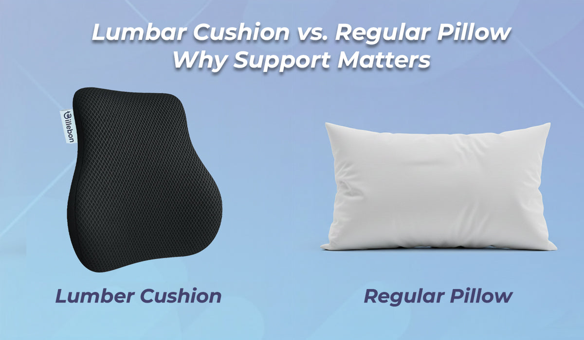 memory foam vs inflatable lumbar support pillow comparison