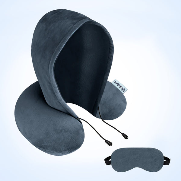 Hoodie Neck Pillow With Eye Mask