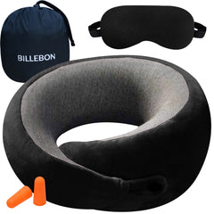 Ultrasoft Memory Foam Neck Pillow with Eye Mask and Carry Bag