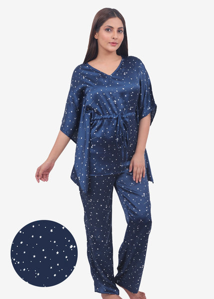 Galaxy Print Kaftan Pyjamas Set