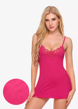 Sexy Lace designed Chemise, short night dress online India – Billebon