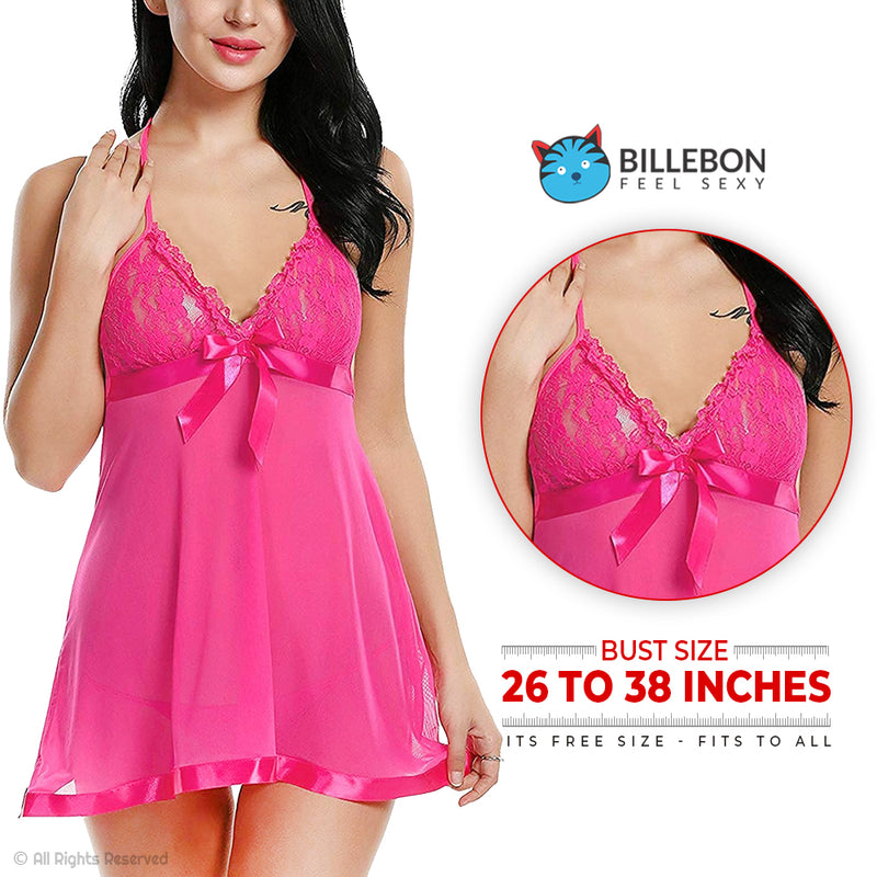 Sexy lace designed chemise, hot night dress for honeymoon by Billebon